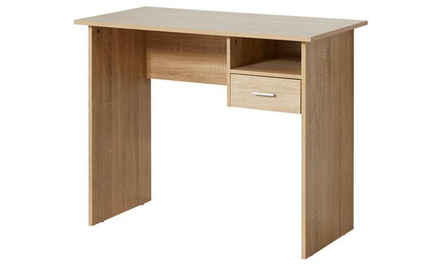 Image 2: Oak-Effect Office Desk