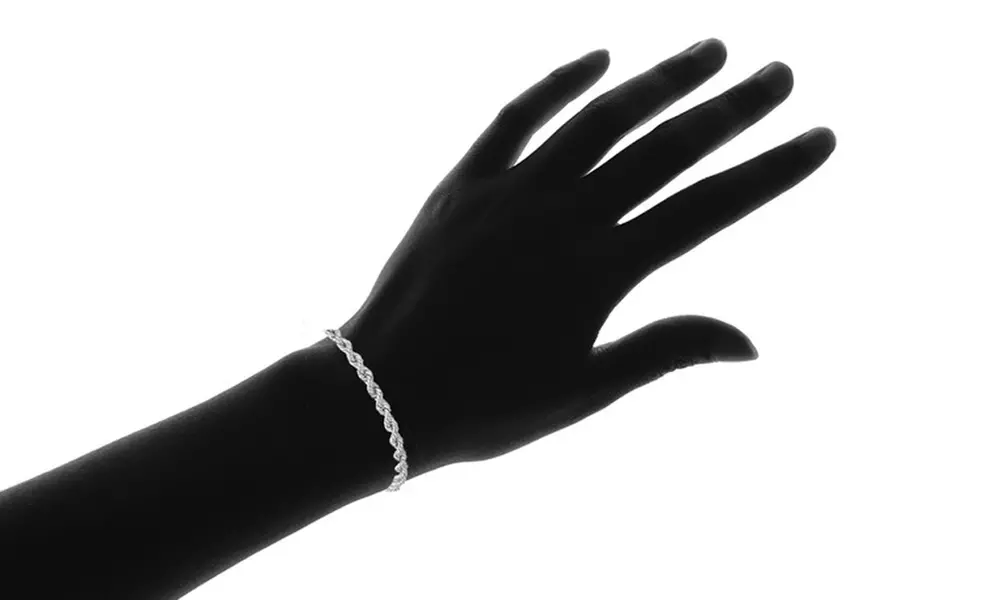 Rope Chain Bracelet in Sterling Silver by Sevil 925 - Second Medium