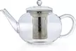 Creano 500 ml-1,6 l Glas-Teekanne mit Deckel und mit oder ohne Edelstahlfilter für losen Tee, einzeln oder im 3er-Set - Second Medium