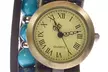 Montre vintage avec bracelet en cuir pour femmes - Second Medium