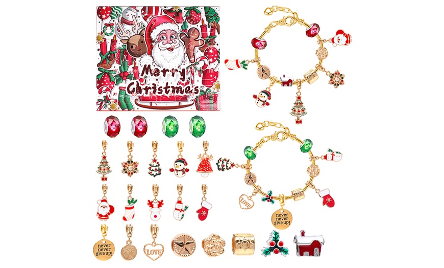 Image 14: 24 Days Christmas Countdown Advent Calendar DIY Bracelet Kit