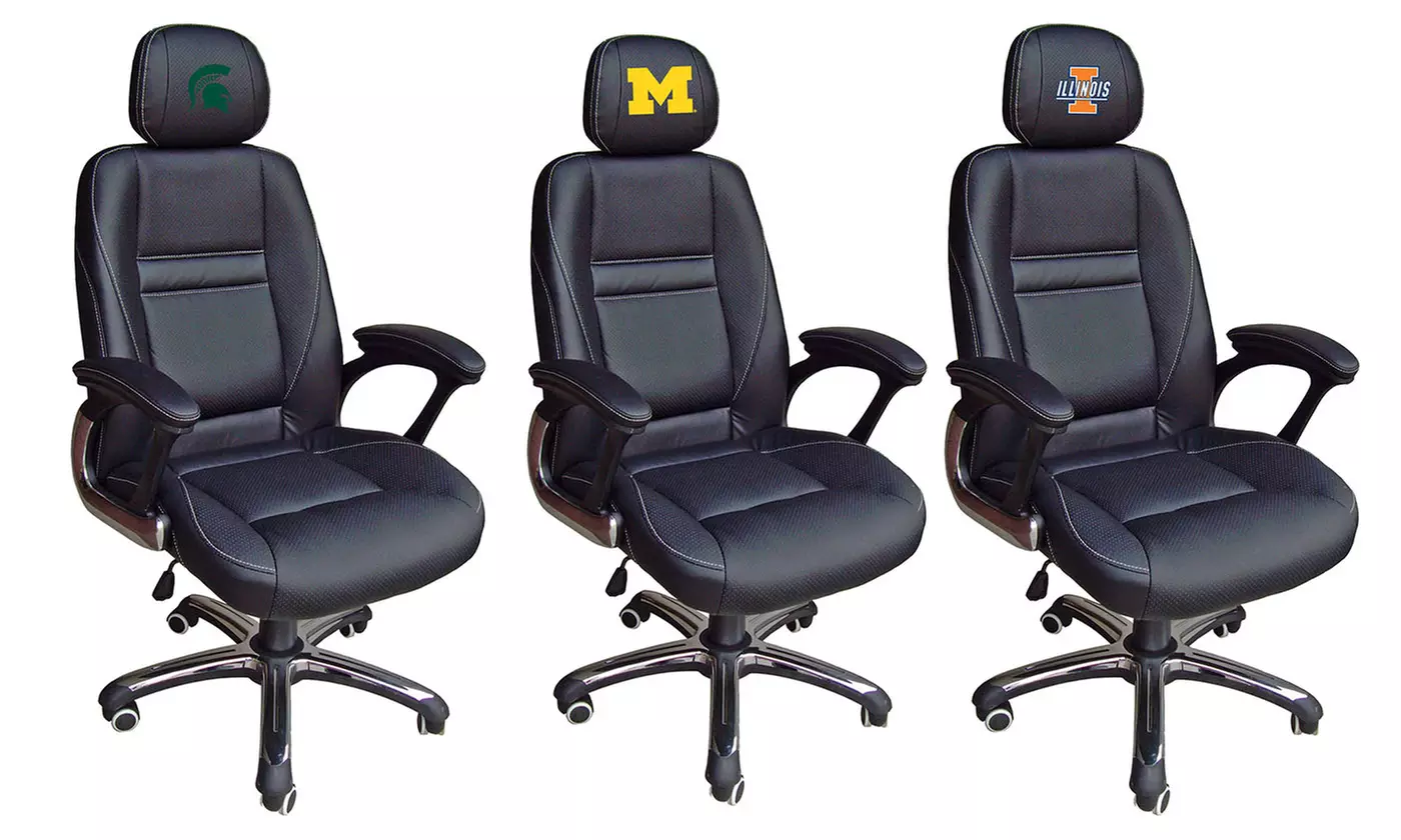NCAA Head Coach Leather Office Chair - Primary Image