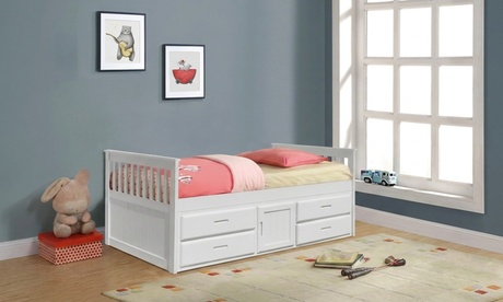 Groupon Unisex Caramel Captains Cabin Bed: /Frame Only