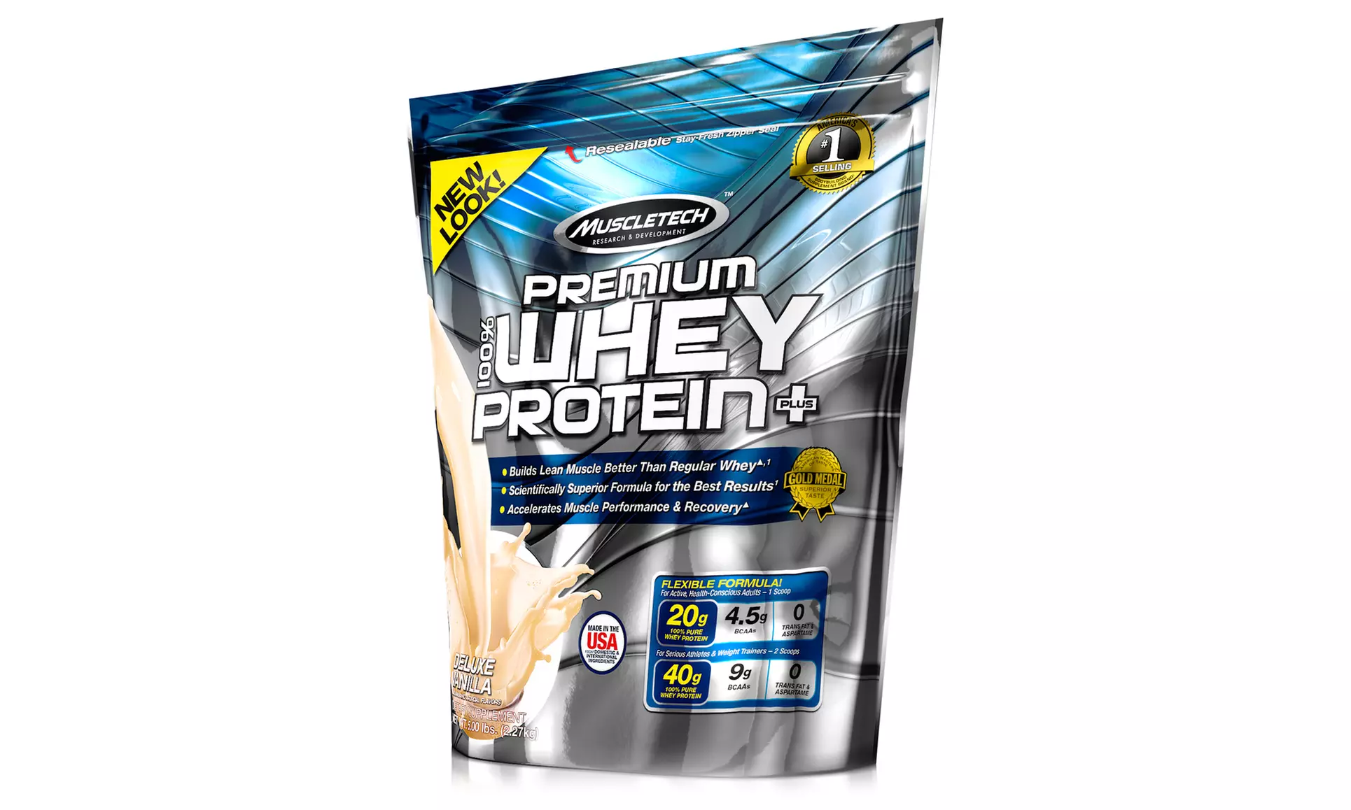 MuscleTech Premium 100% Whey Protein Plus (5lb. Bag) - Second Medium