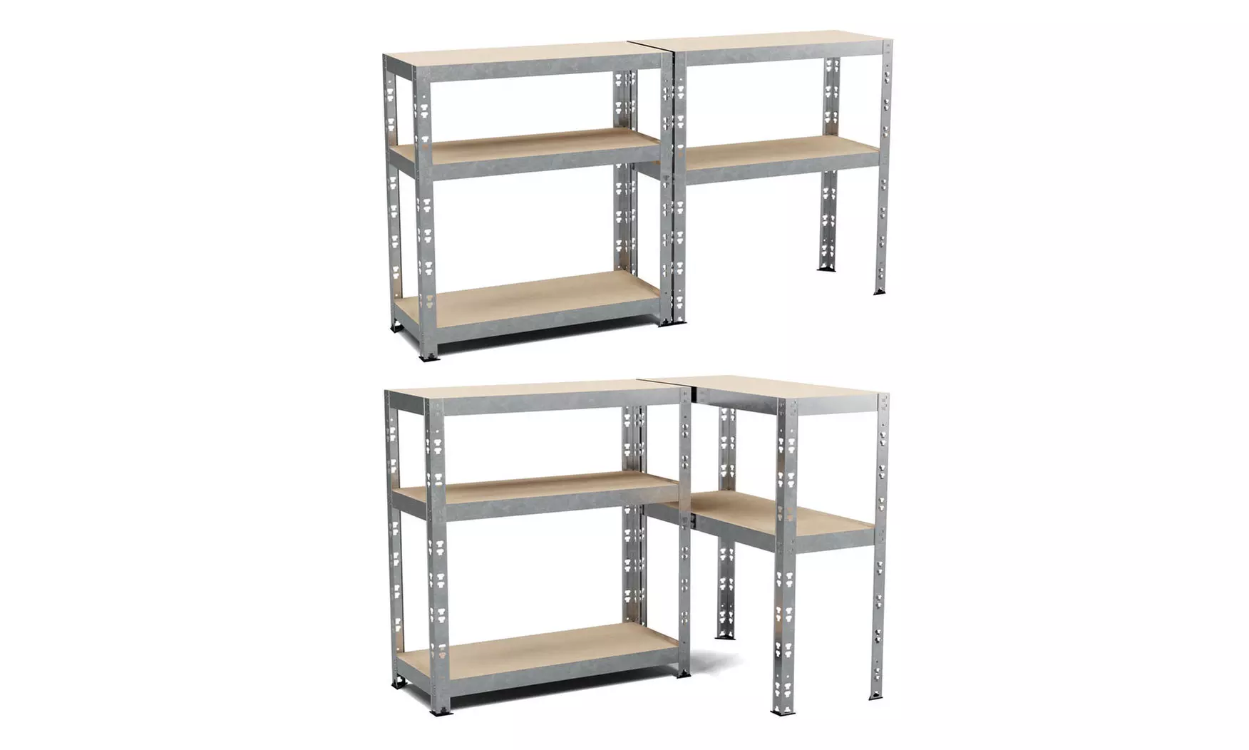 Étagère de rangement polyvalente en métal pour charges lourdes