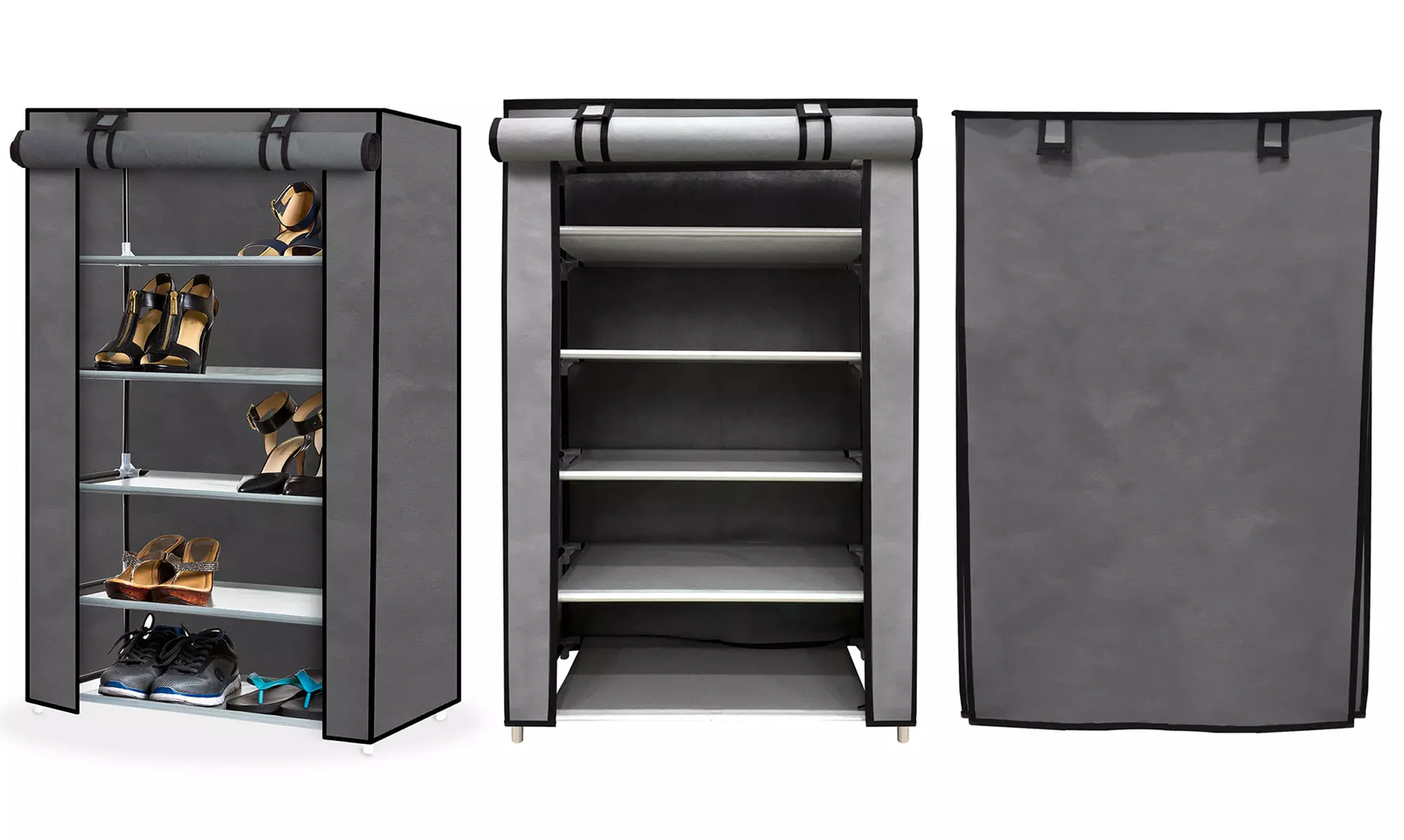 Shoe Rack with Cover for 15 or 30 Pairs - Second Medium