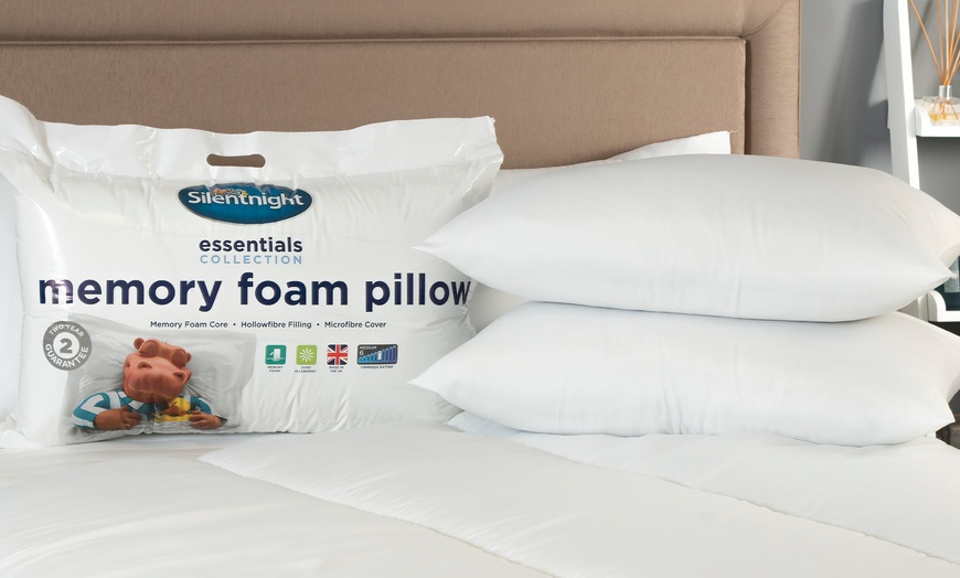 silentnight essentials memory foam pillow