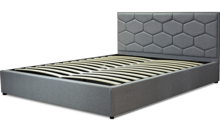 Image 2: Lit coffre Manhattan tissu, matelas en option. Sampur