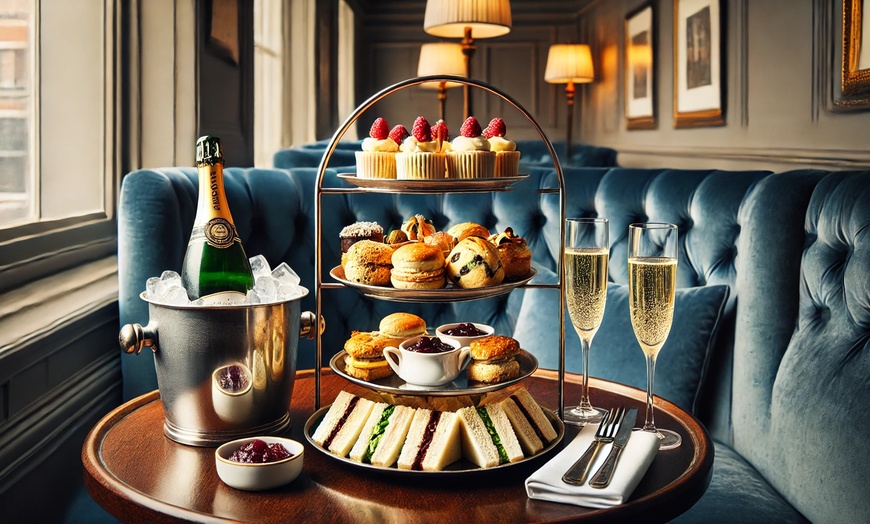 Image 1: Treat Yourself: Afternoon Tea w/ Optional Glass of Prosecco for 2 or 4