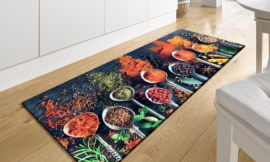 Image 1: Tapis de cuisine de 50 cm de large en polyester