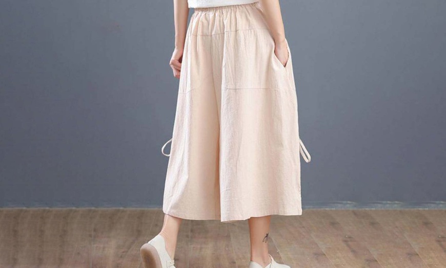 Image 4: Women's Wide-Leg Culottes