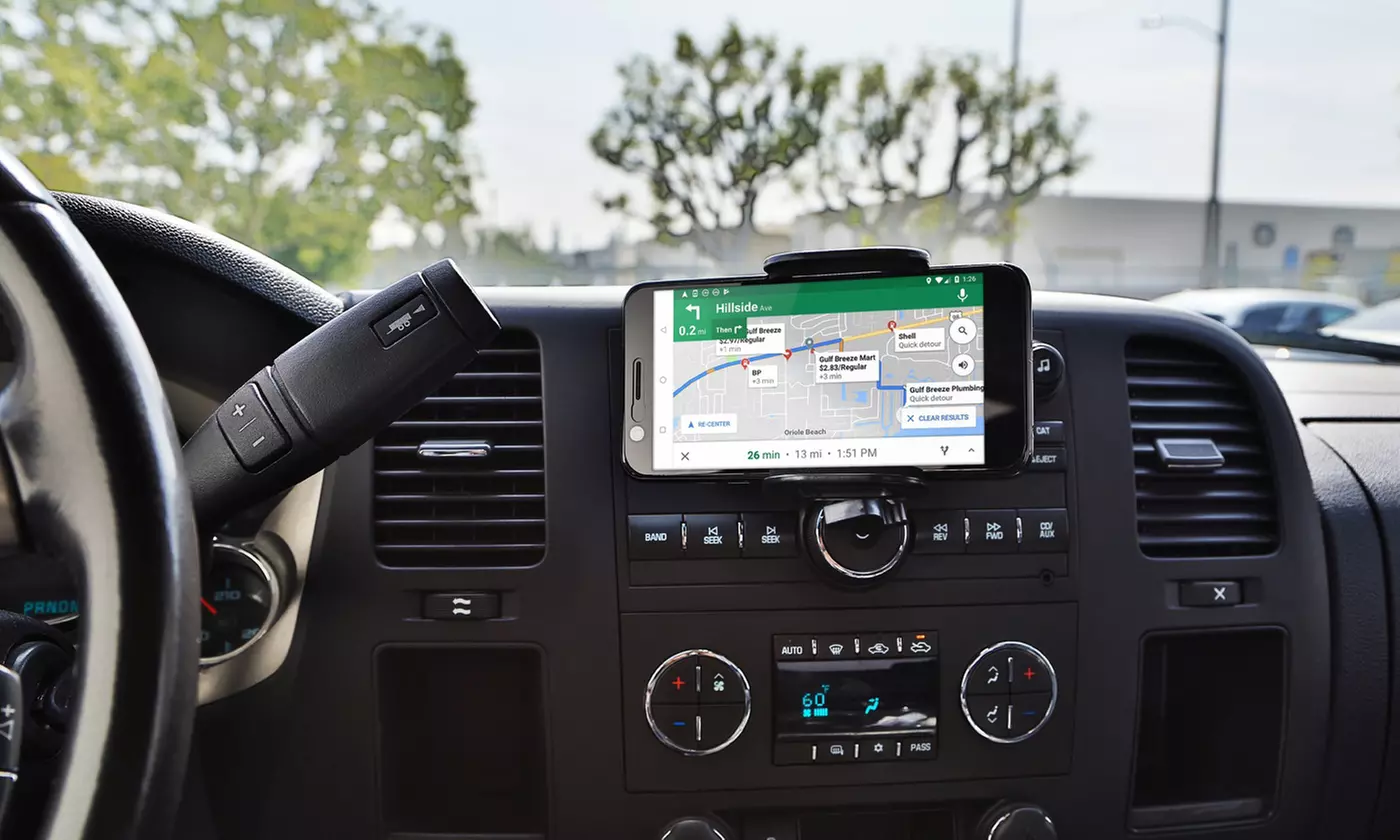 iMounTEK Universal CD Slot Rotatable Phone Holder Mount with Non-Slip Pads - Primary Image