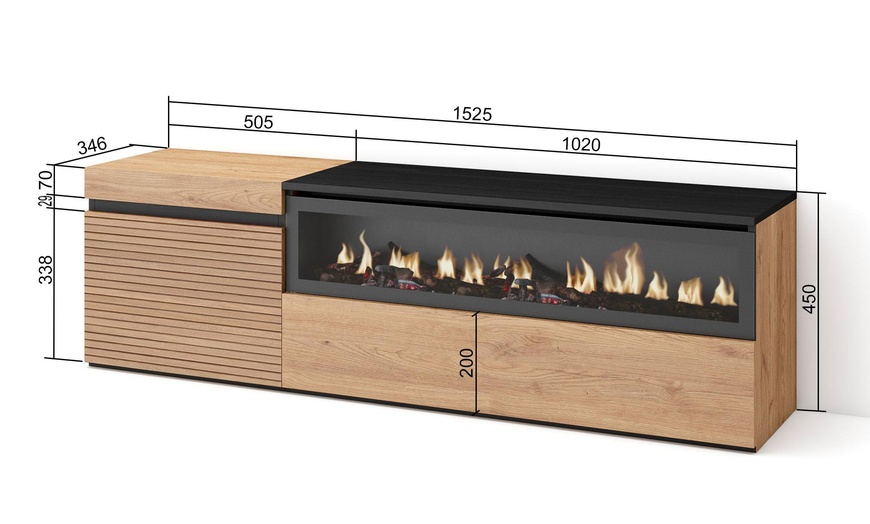Image 26: Meuble TV avec ou sans cheminée électrique LED
