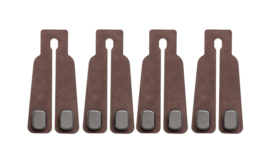 Image 3: Two or Four Pieces of Car Headrest Storage Hanging Hooks Set