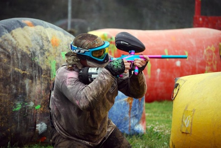 One All-Day Admission with Gun & Mask; Valid During Open Play (Paint & Air Not Included) - Paintball Tickets