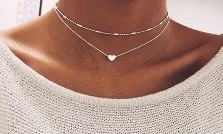 1 o 2 collane con pendente a cuore disponibile in 2 colori