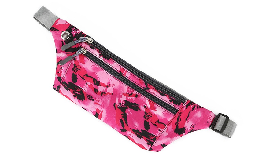 Image 2: Camouflage Sport Waist Belt Bag