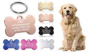 Personalised Engraved Bone Pet Tag - Bone from Decomatters