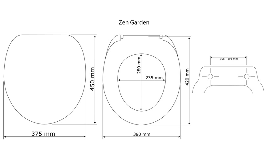 Image 7: Duroplast toiletbril met print