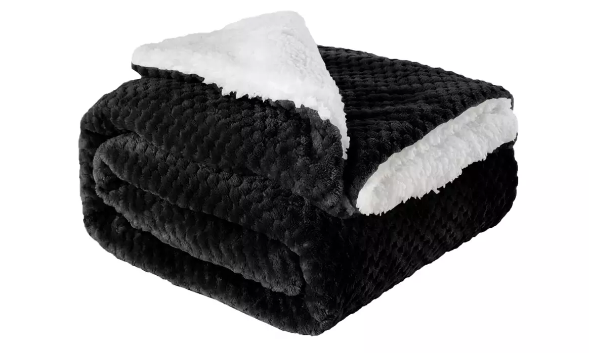 Coperta elegante in sherpa lavorato a maglia