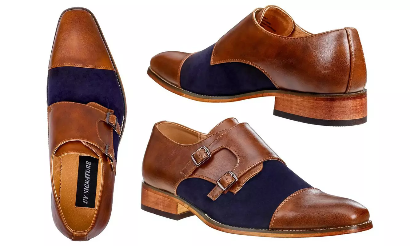 Signature Men's Monk Strap Dress Shoes - Second Medium