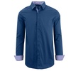 Image 7: Men's Long Sleeve Solid and Printed Slim-Fit Dress Shirt (S-5XL)