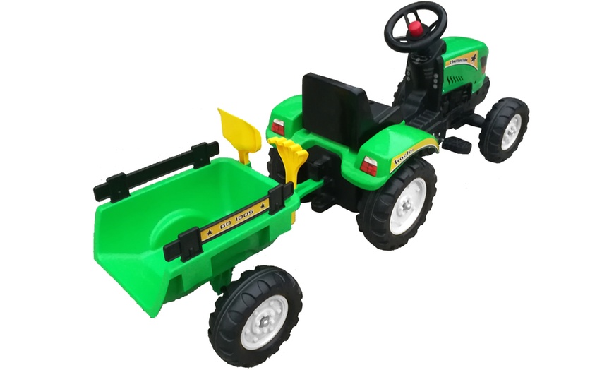 Image 3: Kid's Ride-On Tractor