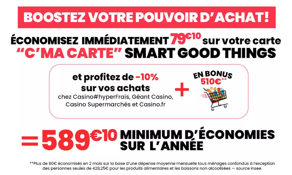 Abonnement C'MA CARTE Smart Good Things d'1 an: -10% sur vos achats dans les enseignes Casino - Image 4