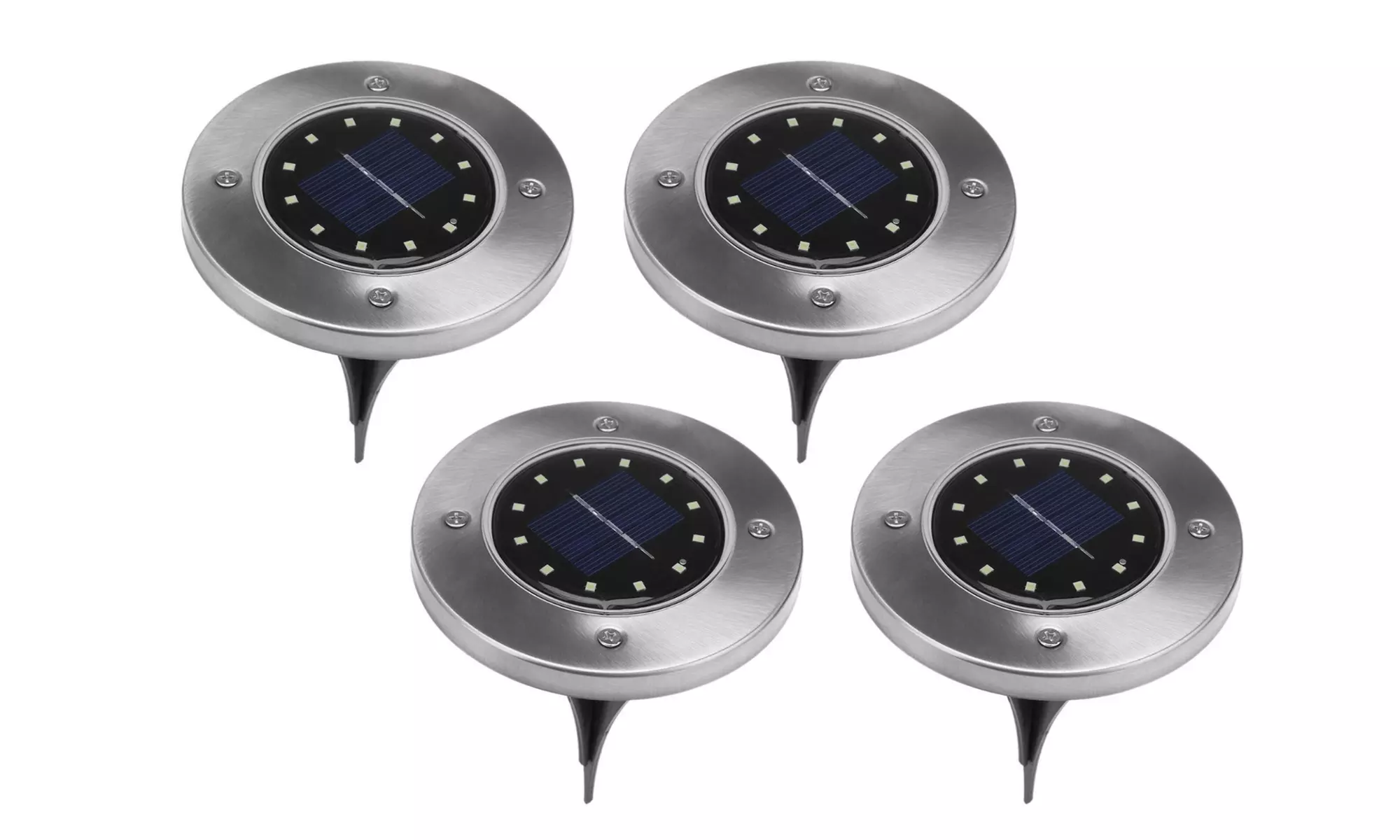 One, Four or Eight Solar Ground Lights with 12 LEDs - Primary Image