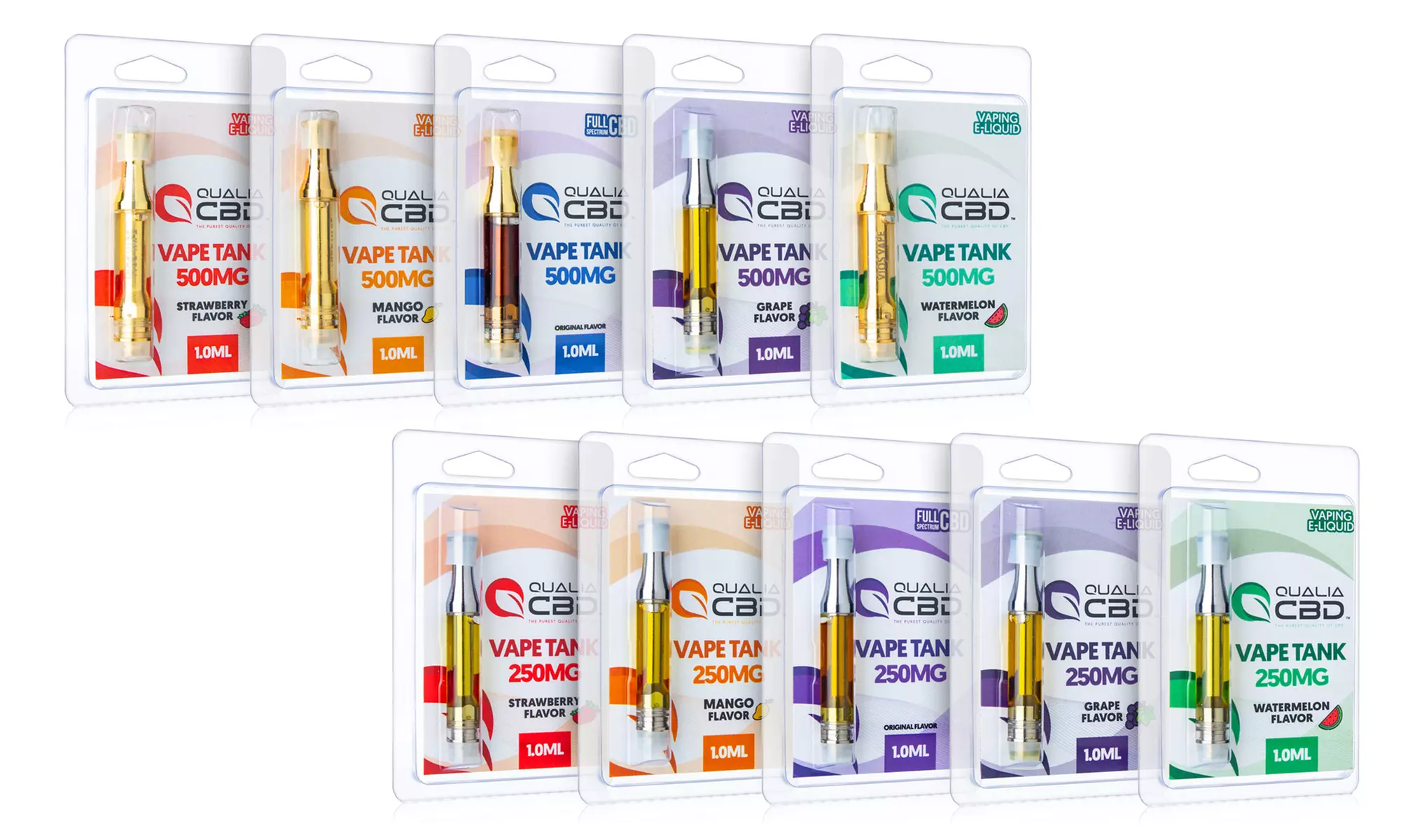 CBD Vape Cartridge from Qualia CBD (250 or 500mg)  - Primary Image