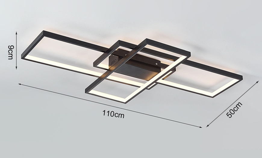 Image 5: Rectangular LED Semi Flush Ceiling Light