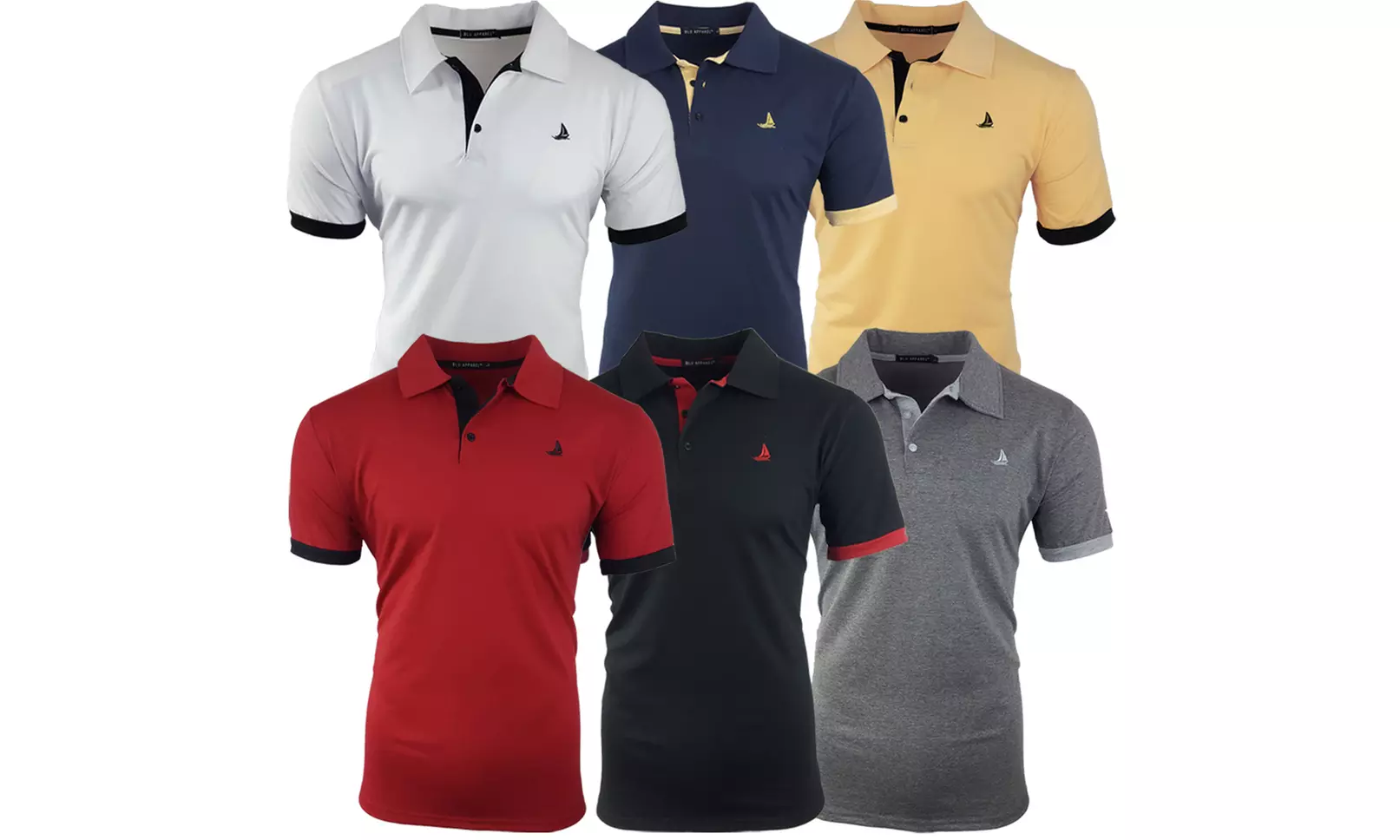 2 poloshirts voor heren van Blu Apparel