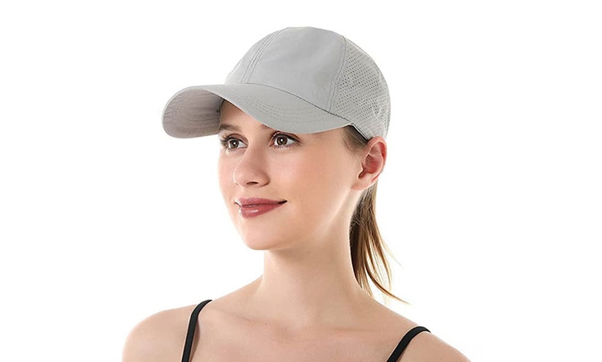 Image 8: Women's Criss-Cross Ponytail Baseball Cap