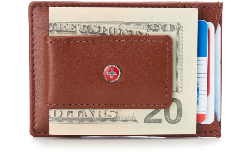 Alpine Swiss Men's RFID Protected Leather Bifold Wallet Or Money Clip ...