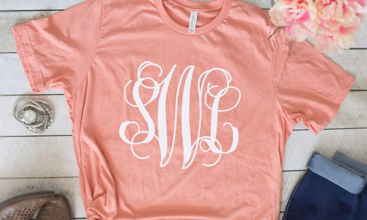 One, Two, or Three Personalized Monogram T-Shirts from KraftyChix (Up to 48% Off) - Image 3