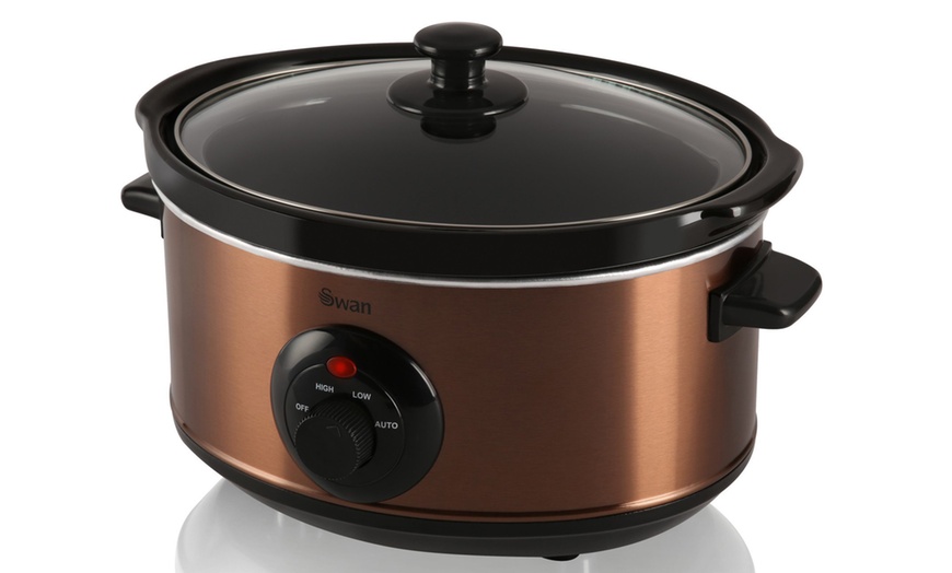 Image 2: Swan Copper Slow Cooker