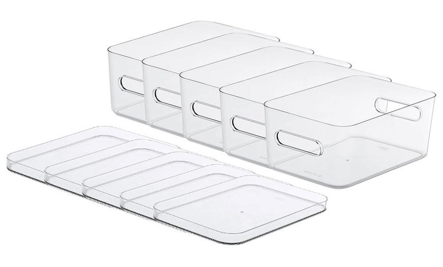 Image 5: Up To Five Clear Storage Boxes with Lids