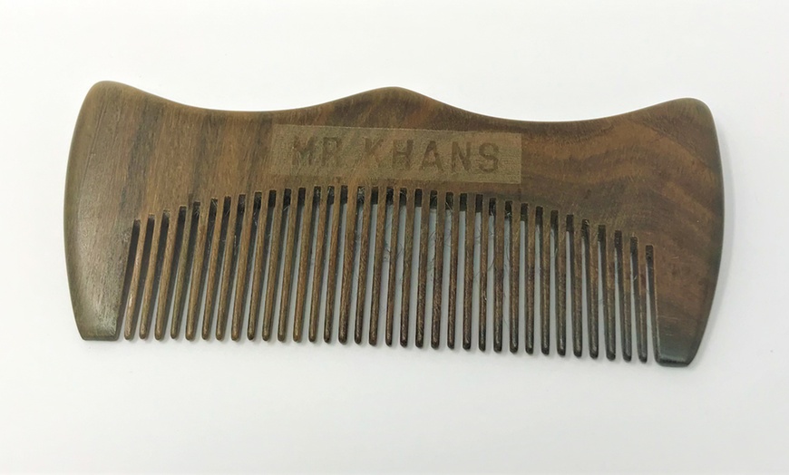 Image 3: Carved Wooden Beard Combs