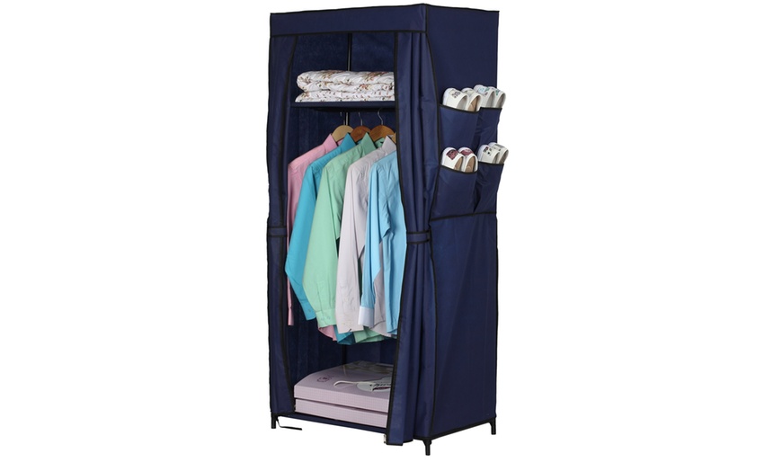 Image 8: Corner Canvas Wardrobe