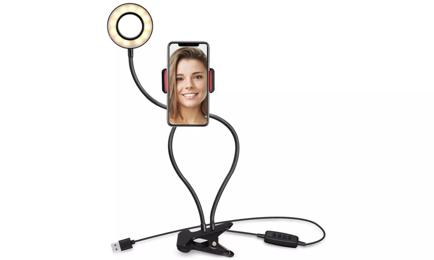 SureCure Universal LED Selfie Clip Ring Light - Second Medium