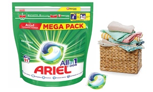 51 or 102 Ariel All in-One Pods Original Washing Capsules