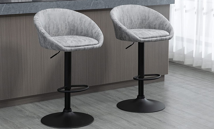 Image 8: Set of Two HomCom Bar Stools; Choice of design