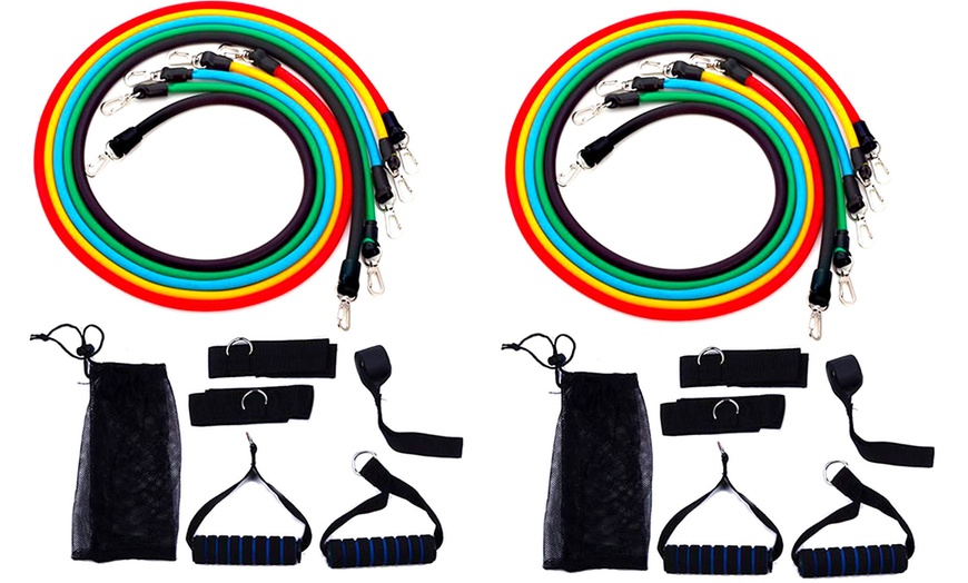 Image 9: 11-Piece Resistance Band Set