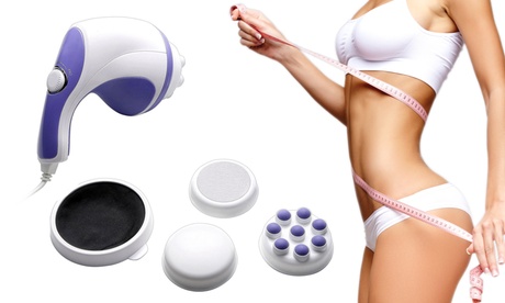 Massaggiatore rassodante e snellente con 6 accessori con crema anticellulite o antismagliature