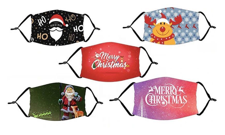 Image 1: Christmas-Themed Face Masks