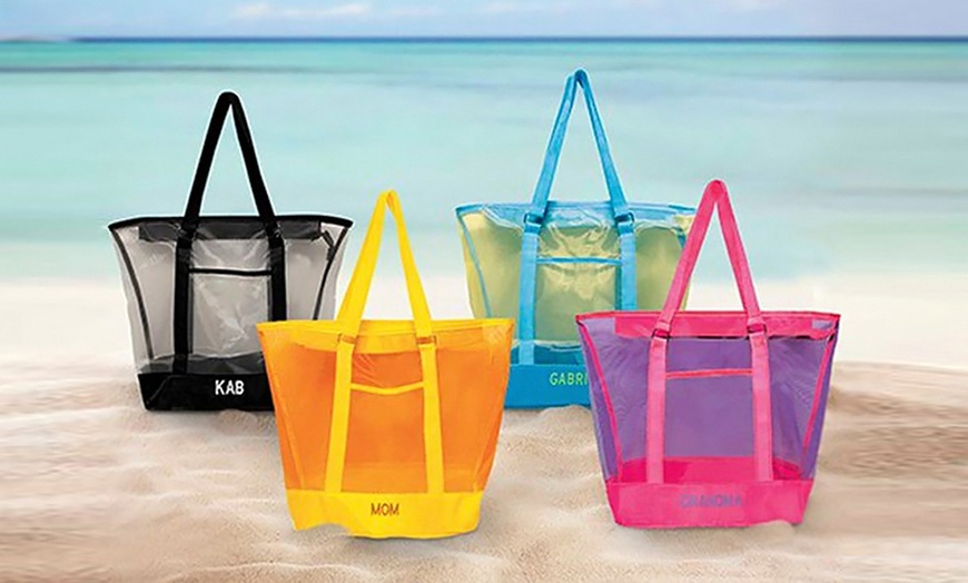 plastic mesh tote bag