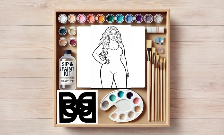 Image 4: Unleash Creativity with Take-Home Sip & Paint or Date Night Kits Pack