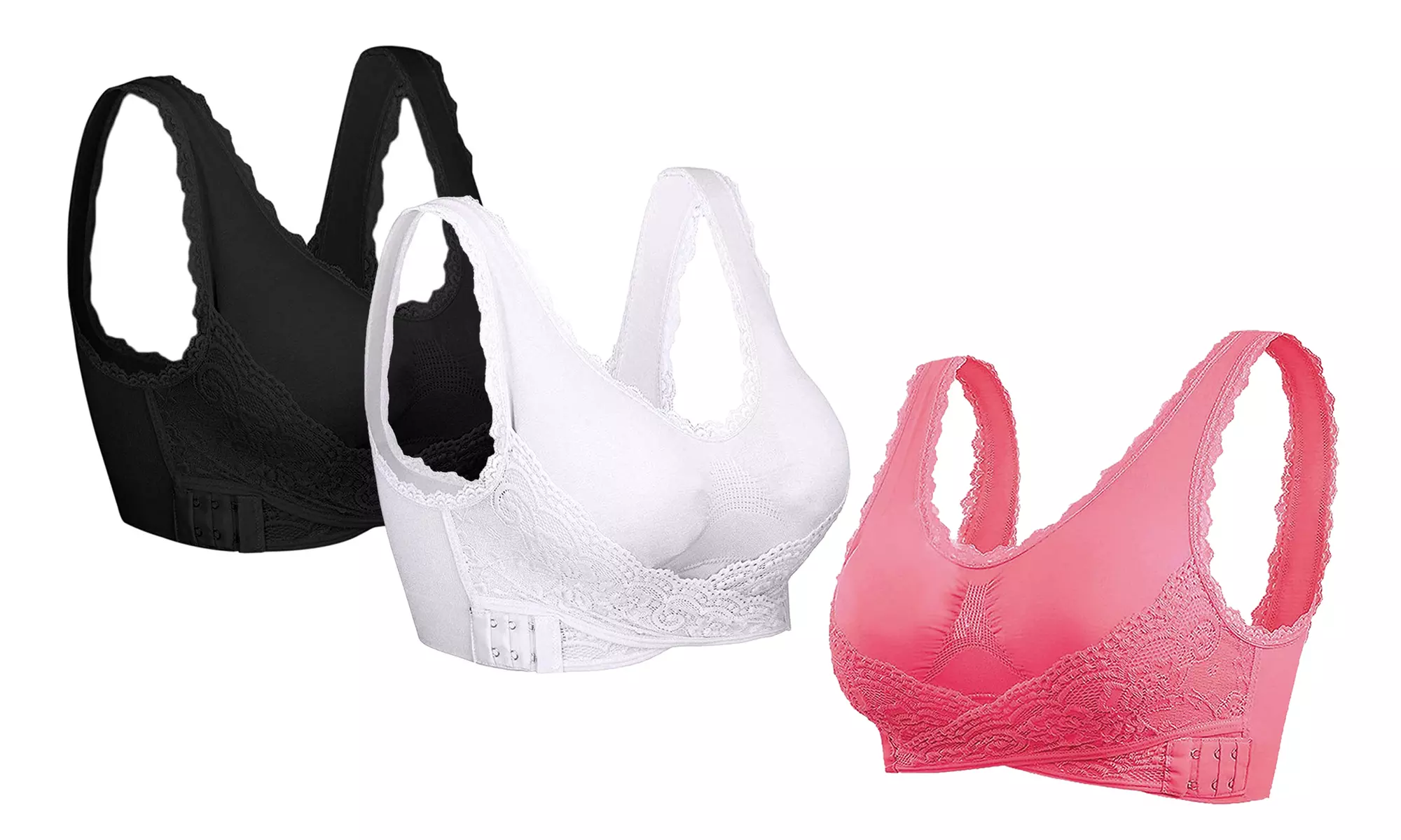 1, 2, ou 3 soutiens-gorge croisés effet dentelle