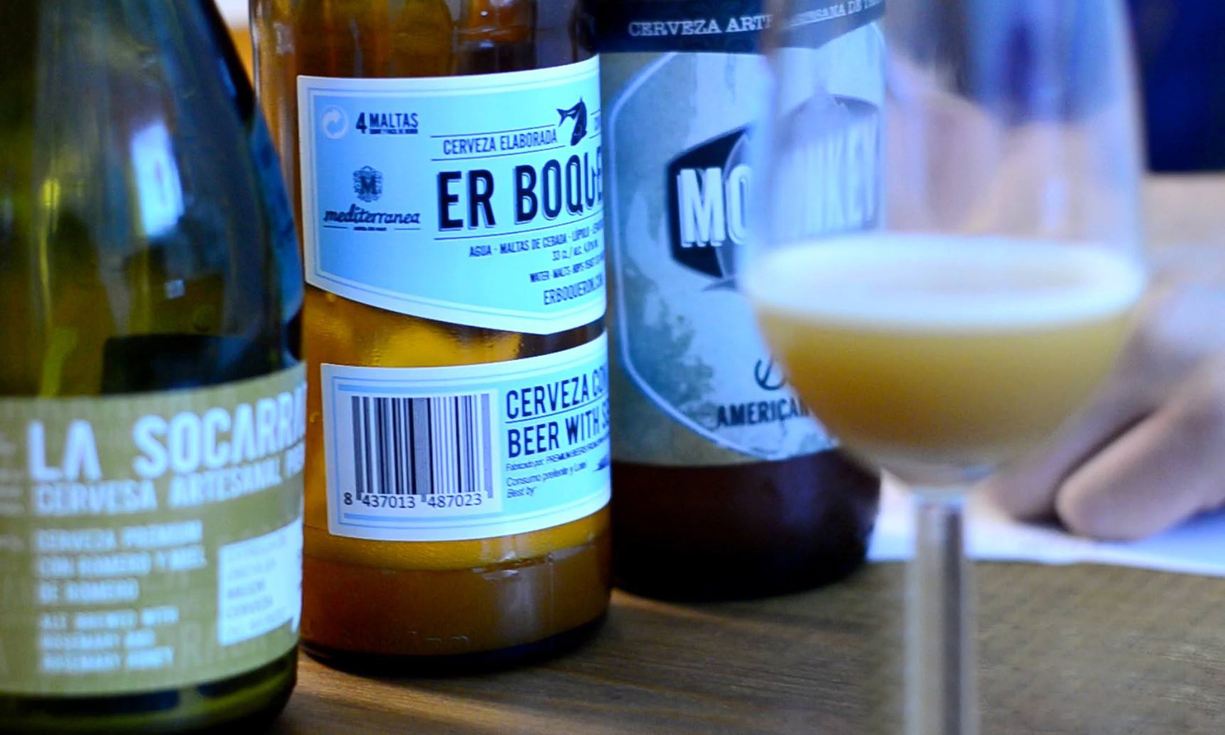 Cata de cervezas artesanas con queso y chocolate para hasta 6 personas