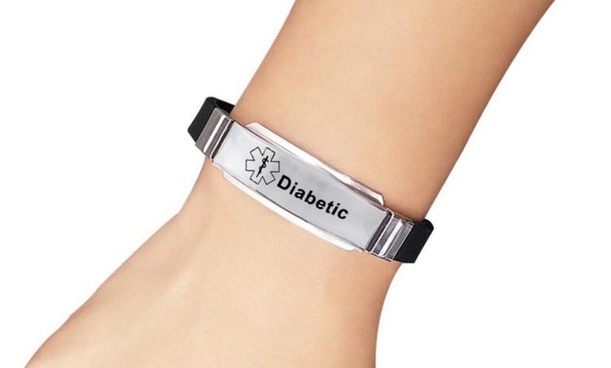 Image 4: Stainless Steel Medical ID Warning Bracelet